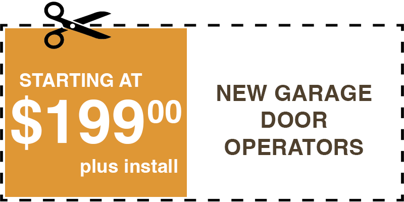 199 new garage door operators Elmont