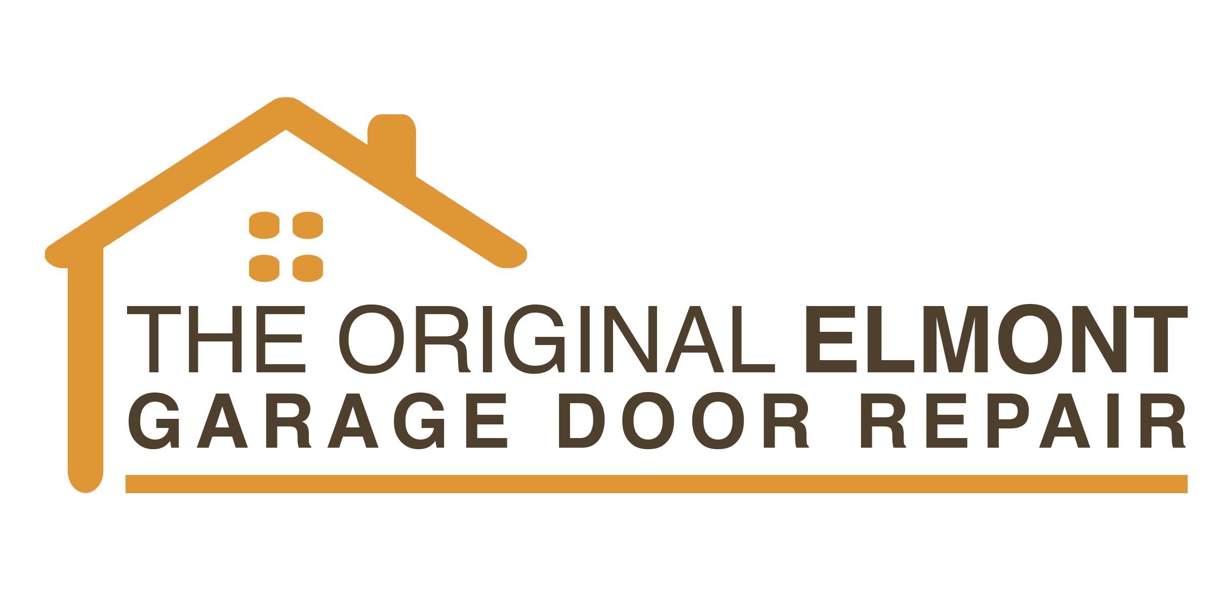 the original garage door repair elmont logo